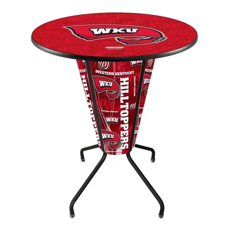 Holland Bar Stool Co Lighted 42" Black Western Kentucky Pub Table L218B42WestKy36RWestKy